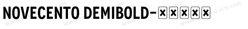 Novecento DemiBold字体转换